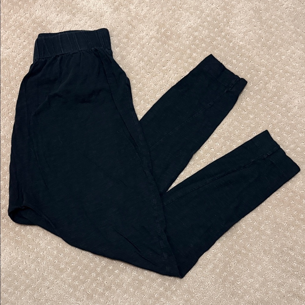 Free People Drop Crotch Pants, Black, Size S